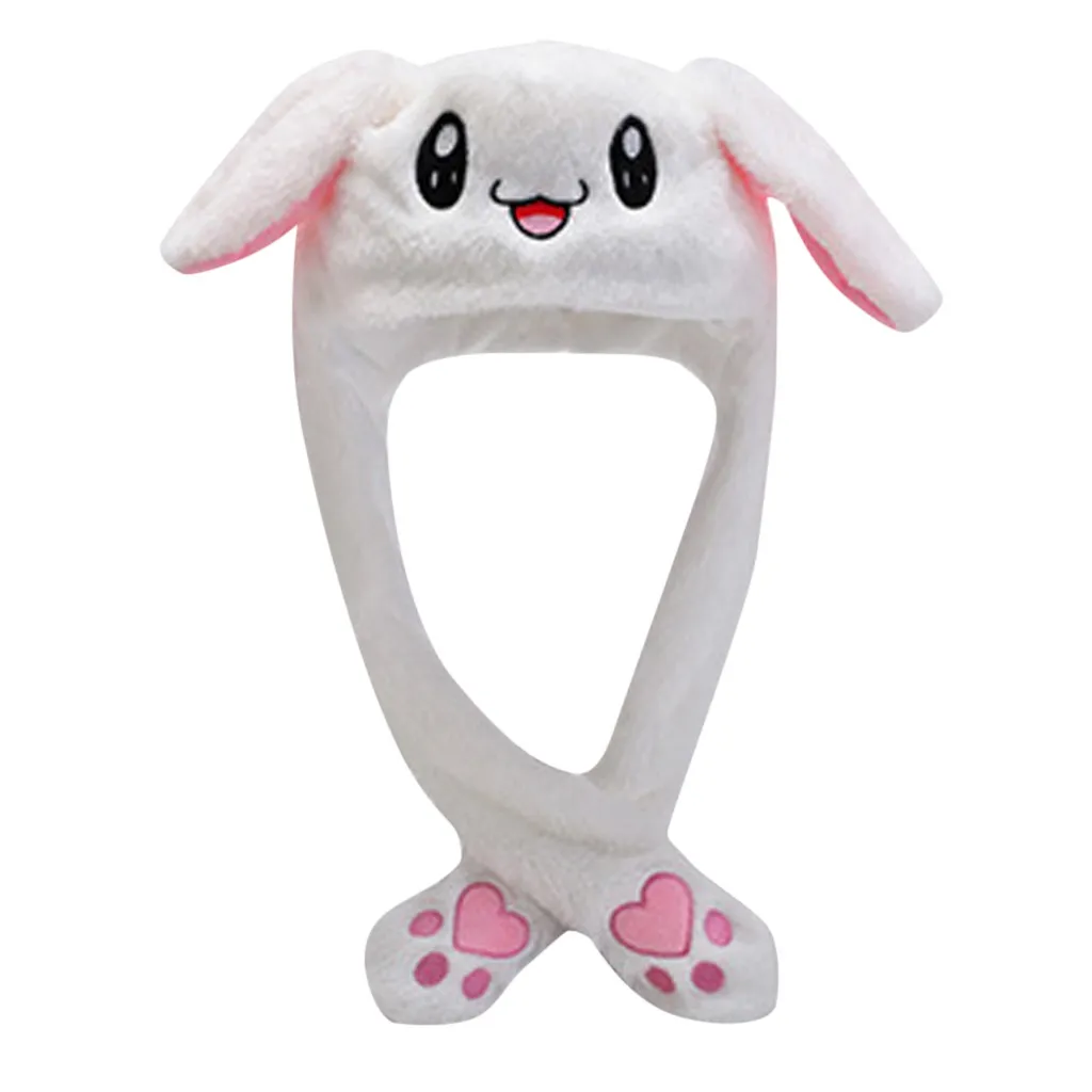 

2019 New Fashion Cute Men And Women Plush Embroidery Rabbit Ear Hat Wrap Warm Hat Cap