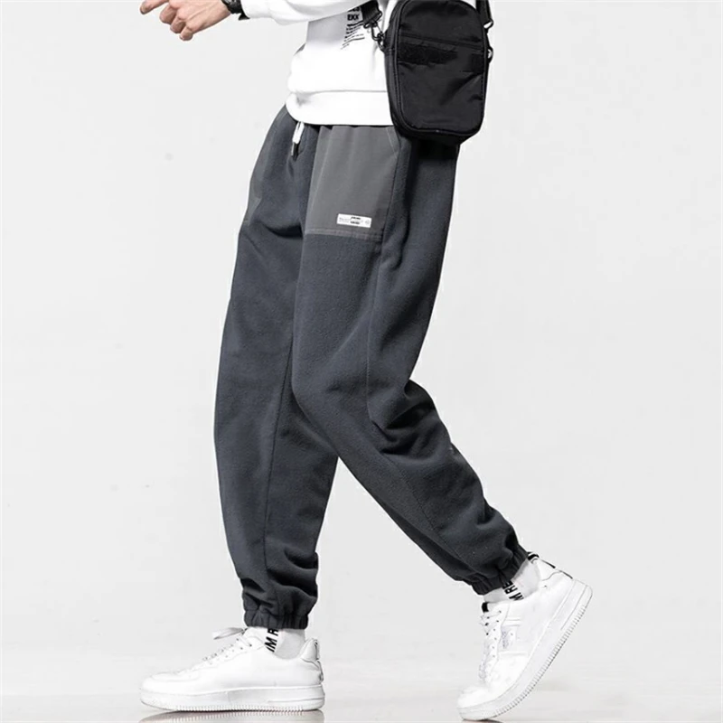 harem outfit 2020 Loose Harem Jogging Pants For Men Winter Big Size Fleece Warm Long Pants Mid-Waist Outdoor Comfortable Pantalons Hommes linen harem pants