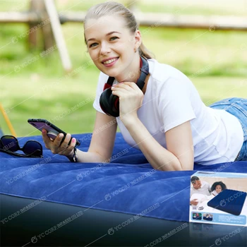 

Christmas Hot Sale Portable Outdoor Camping Mat Atmosphere Pad Thickening Inflatable Bed Air Mattress