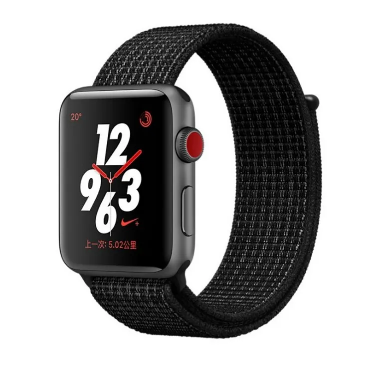 Ремешок для наручных часов Apple Watch 4 5 3/2/1 38 мм 42 мм 62new цветовый нейлоновый из мягкой дышащей ткани сменный ремешок петли для наручных часов iwatch серии 4 40 мм 44 мм - Band Color: 18BKH