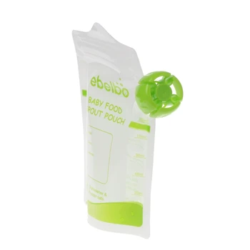 

10 PCS Baby Food Pouches Feeding Supplies Bag Double Zippers Reusable Food Box