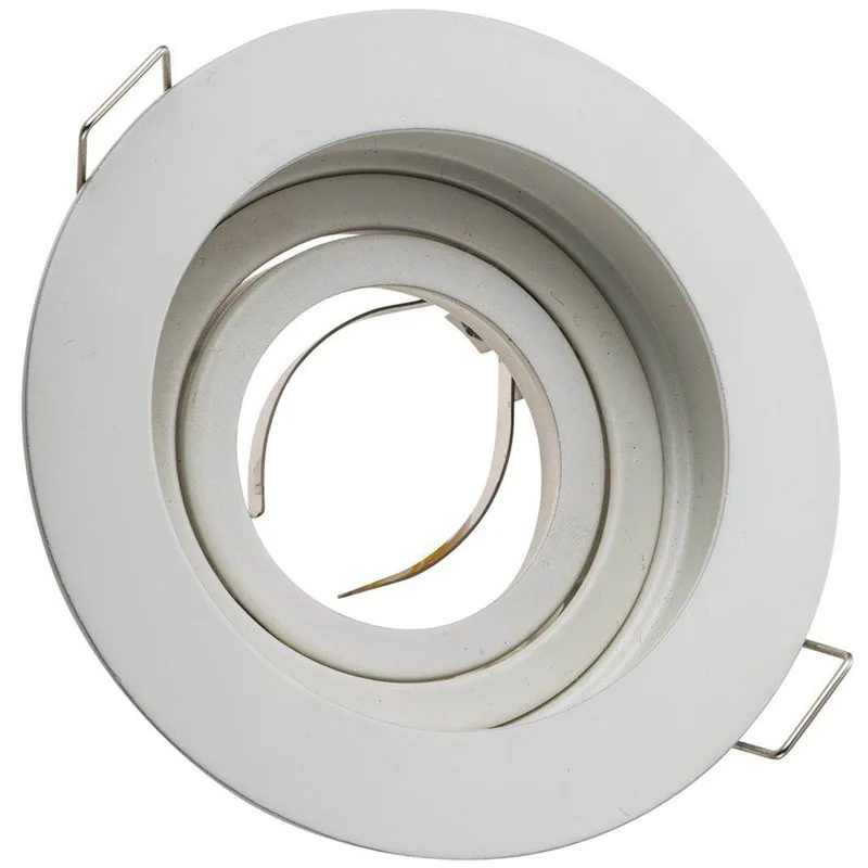 Circle Adjustable MR16 Holder GU10 Lamp Bracket LED Shot Cup Noodles Ring outside Diameter 100mm Hole 90 Mm White