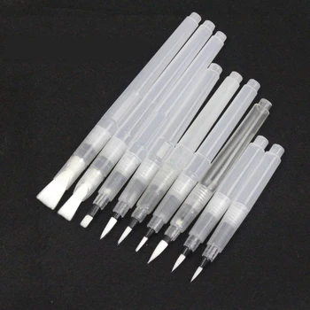 

3/6Pcs Refillable Markers Paint Brush Water Color Brush Portable Soft Watercolor Brush Pen for Painting Drawing Art Supplies