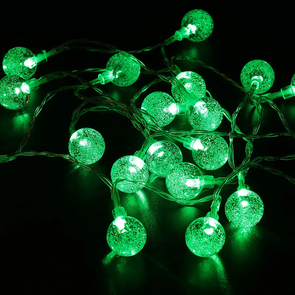 2M 20 LED Crystal Bubble Ball Light String Christmas Halloween Decoration