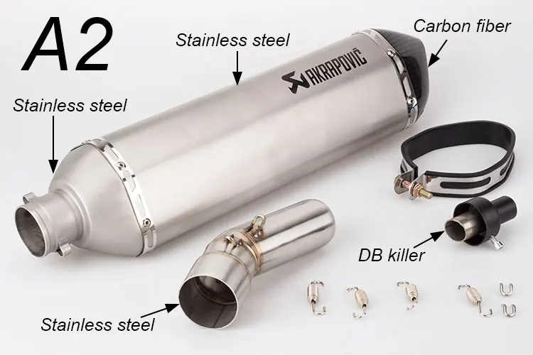 Мотоцикл изменение Akrapovic углеродного волокна выхлопная труба глушителя и средней секции для F650GS F800GS F700GS F800R