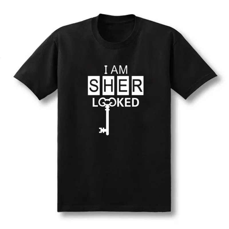  Новинка Футболка с надписью I Am Sherlock отличного качества футболки короткий рукав d