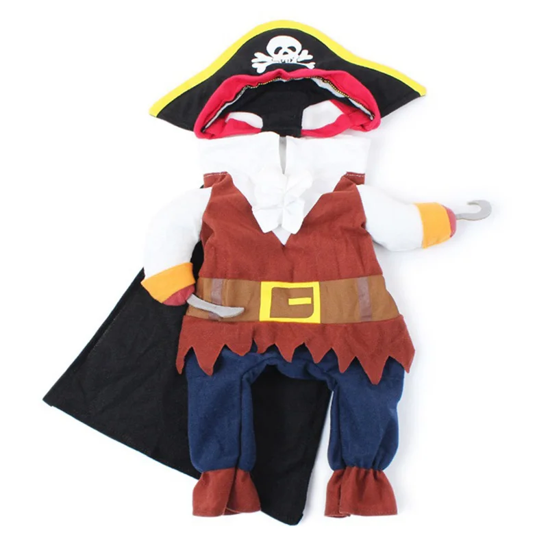 Pet Dog Costume Christmas Clothes Corsair Dress Up Halloween Suit Fantsy Puppy Jacket For Winter Dogs Clothes