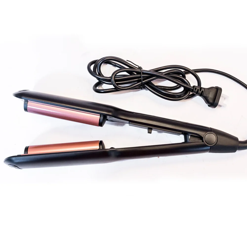 US $1.000.00 Professional Fast Heating Ceramic Hair Corn Plate Curler Crimper Corrugation Curling Iron Wand Hair Heated Roller WT197
