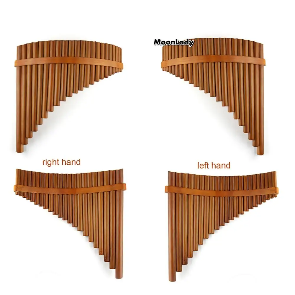 Brown C Key Pan Flute New 22 Pipes Pan Pipe Handmade Music Instruments
