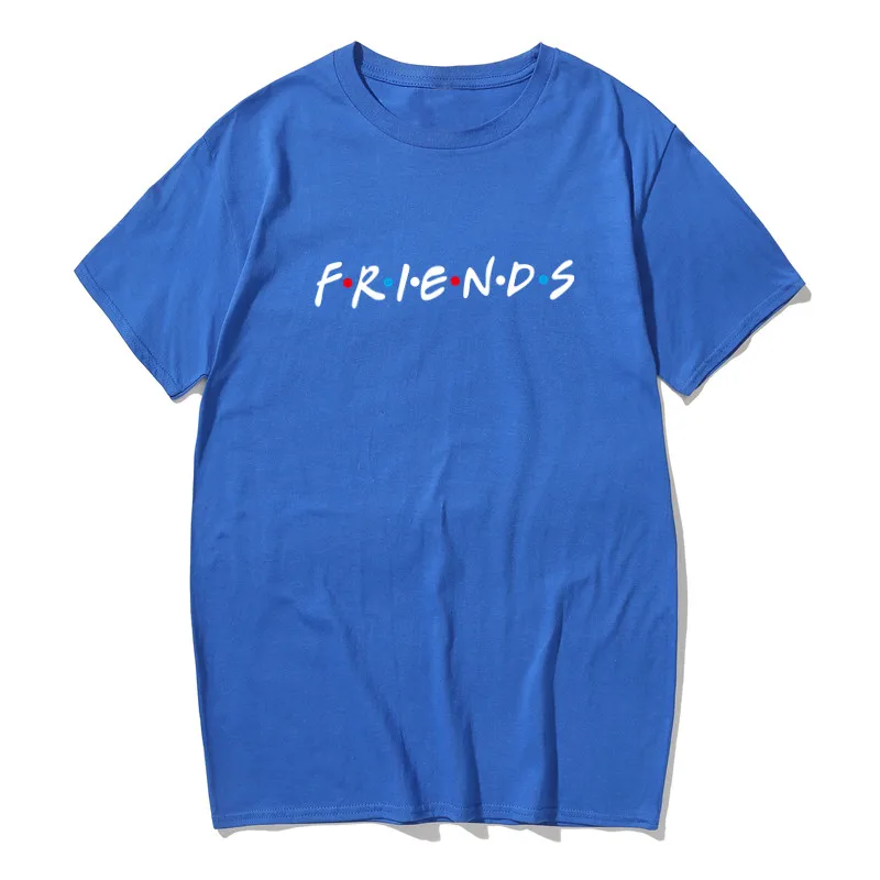 sapphire Новинка, женская футболка с надписью «FRIENDS» на лето и осень, с длинным рукавом, повседневная забавная футболка для девушек, топ, хипстер, Прямая поставка - Цвет: sapphire