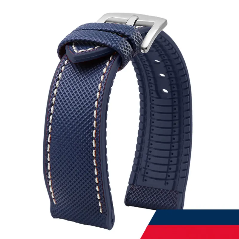 Carbon Fiber Silicone Watchband Wristband Accessories - Premium Rubber Strap in Multiple Sizes