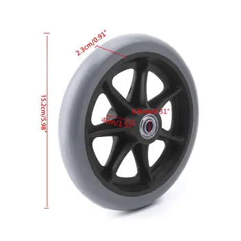 

2pcs 6\" Wheelchair Casters Small Cart Rollers Chair Wheels Accessories