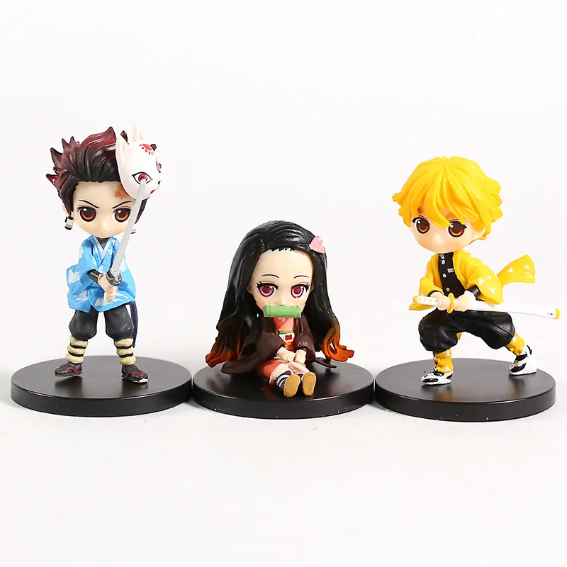 vol1 no box Аниме Demon Slayer Kimetsu No Yaiba фигурка Kamado Tanjirou Nezuko Giyuu Inosuk Agatsuma Q Posket фигурка игрушки подарок - Цвет: vol1 no box