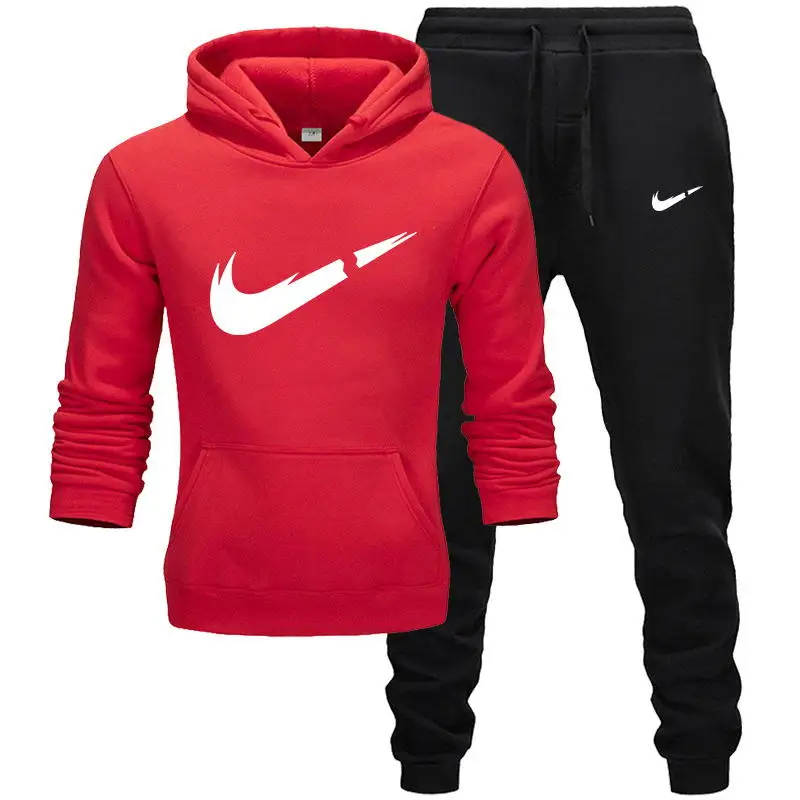 Sets 16 New Brand Tracksuit Fashion Men's Hoodies Sets Sportswear two-piece sets of thick Hooded+ Pants Sports Suit for men - Цвет: Sets 16