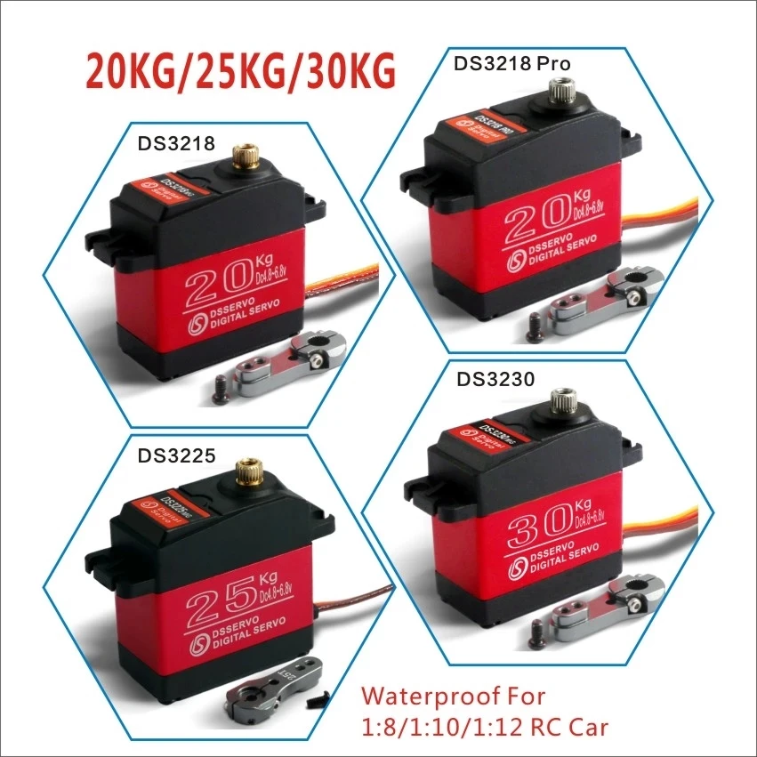 1XWaterproofservo20KG25KG30KGhighspeedmetalgeardigital