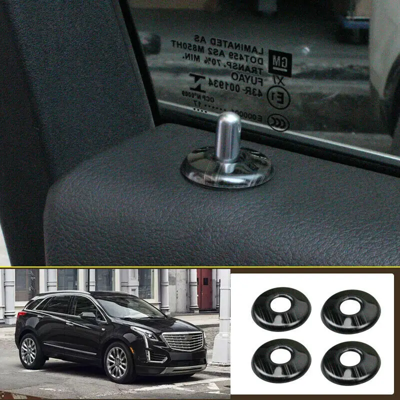 

Черное титановое кольцо для подъемника окон Cadillac XT5 2016-2020 2019, 4 шт.