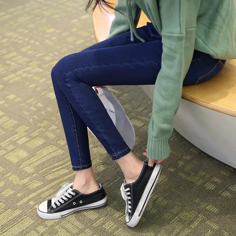Jeans woman Pencil Pants Fashion High Waist Ankle-Length Pants Women Jeans 2020 Summer