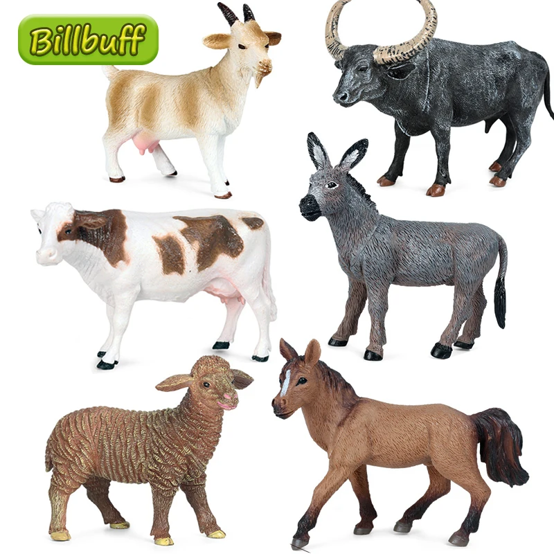 Toy Action-Figures Simulation Miniature Farm Sheep Horse-Cow Poultry-Animals Children