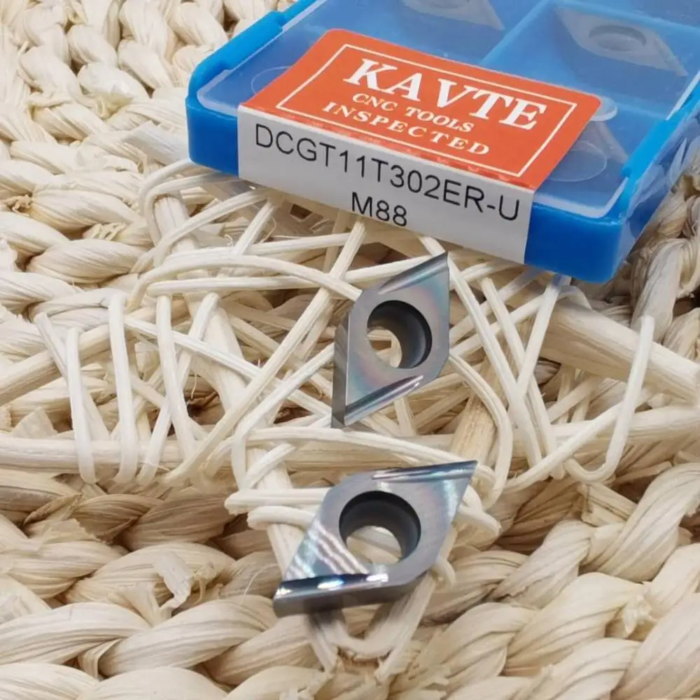

KAVTE 10PCS DCGT11T302ER-U DCGT11T304ER-U DCGT11T302EL-U DCGT11T304EL-U Inserts Colorful coating, Special for stainless steel