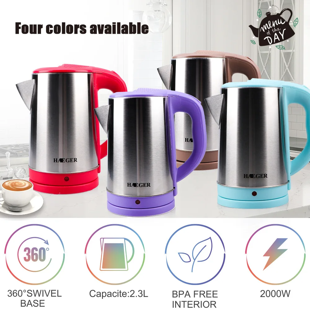 2021 New Household Large-Capacity 2l Stainless Steel Inner Electric Kettle