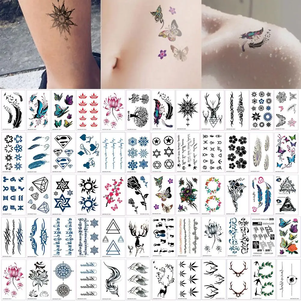 

Temporary Tattoo Sticker Waterproof Tattoo Sticker Fairy Flower Butterfly Tattoo Sticker Child Girl Tattoo Water Transfer Paper