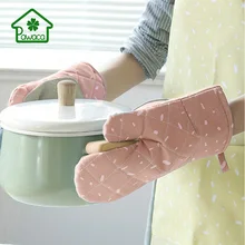 1 пара кухонных микроволновых перчаток, двухслойные термостойкие утолщенные Прихватки для духовки, силиконовые термостойкие кухонные перчатки для выпечки