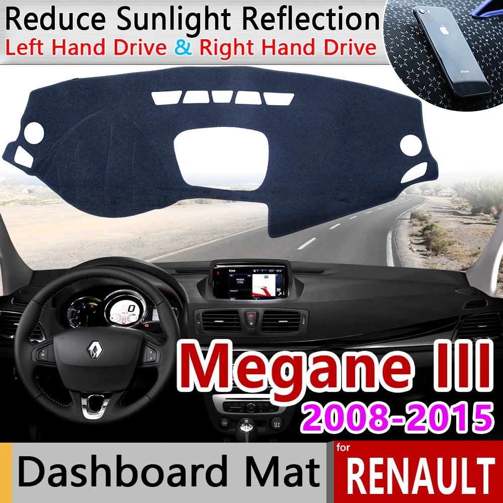 Alfombrilla antideslizante para salpicadero de coche, accesorios para Renault Megane 3 III MK3 2008 2009 2010 2011 2012 2014 2015 Coupe CC GT|Pegatinas para - AliExpress