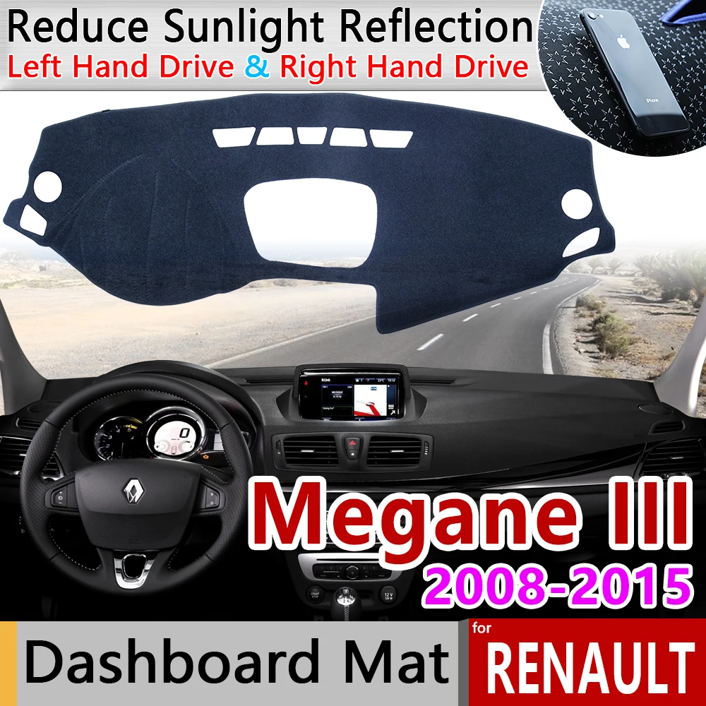 Dashboard Cover Schützende Vermeiden Licht Sonnenschirm Teppich für Renault  Megane 3 MK3 2008 ~ 2015 2009 2010 2011 2012 2013 coupe CC GT - AliExpress
