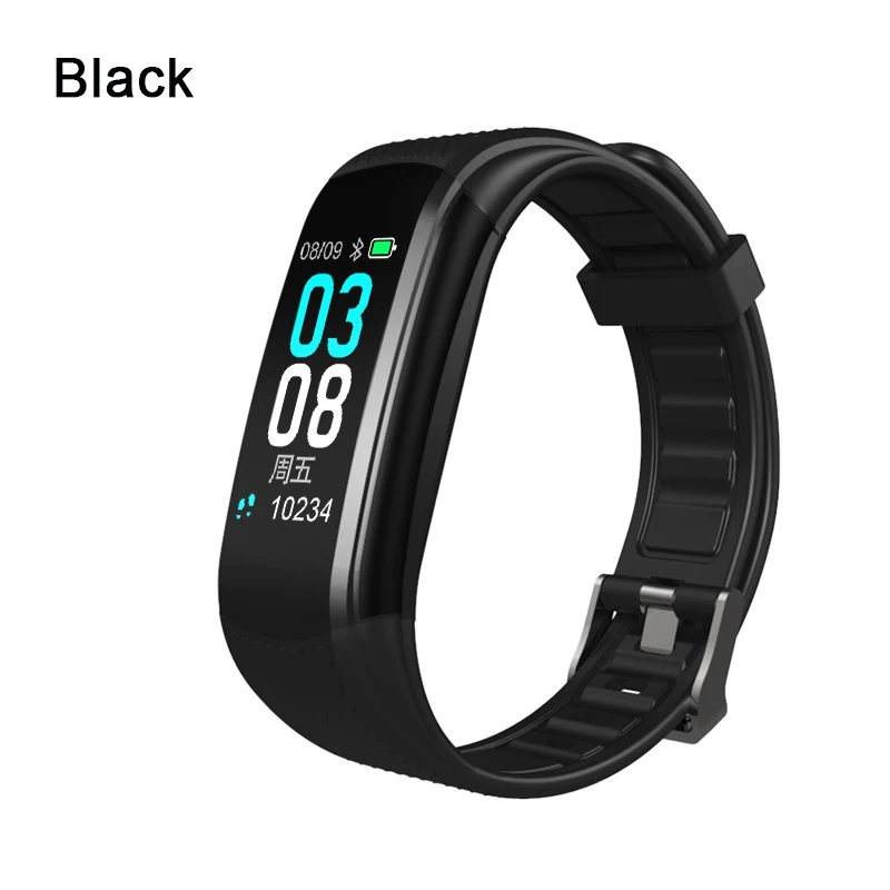 NEW Smart Bracelet Color Screen Heart Rate Step Counter Smart Watch Heart Rate Detection Blood Pressure Monitoring For Men Women - Цвет: Black