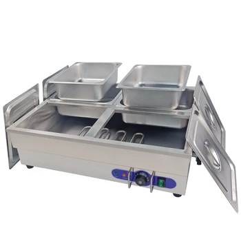 

Commercial home eletric bain marie soup food warmer wet heat catering tray stainless steel countertop kitchen tools