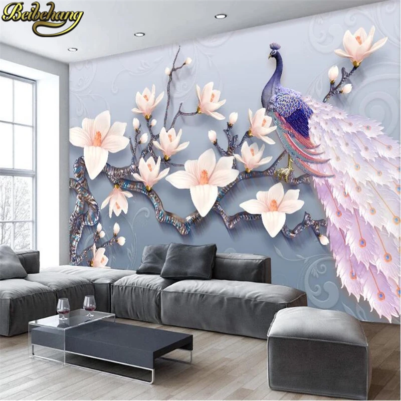 

beibehang custom mural 3d wall murals wallpaper for walls 3 d TV backdrop magnolia 3d mural wallpaper papel de parede sala