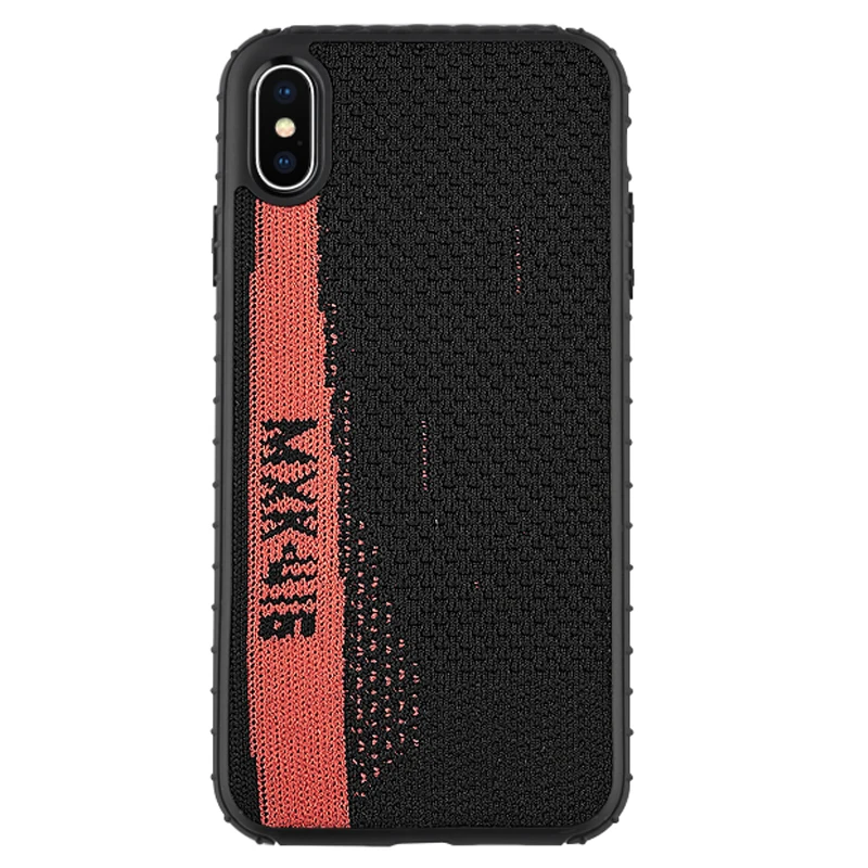 Мягкий тканевый чехол для iphone 11 pro, чехол для iphone X Xs max XR 6 6s 7 8 plus, тканый узор, чехлы для телефонов - Цвет: BK-OG