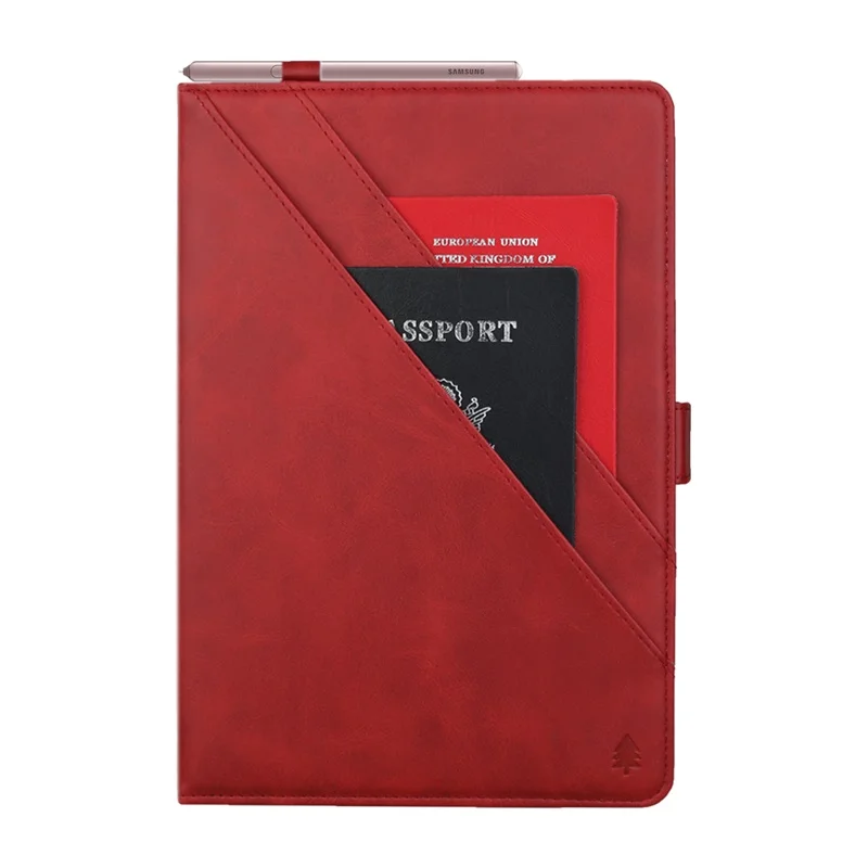 Red Чехол для Samsung Galaxy Tab S6 SM-T860 SM-T865 10," чехол Смарт кожаный Слот для Карт Подставка Сумка Чехол - Цвет: Red