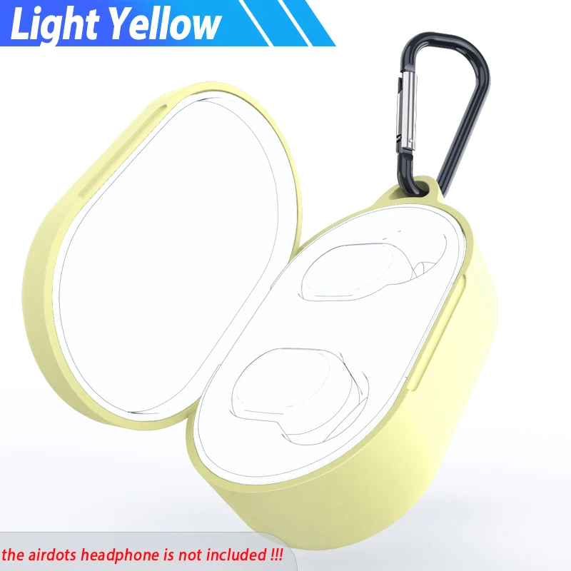 yellow Цветной мягкий чехол для Xio mi Red mi Airdots, силиконовый защитный чехол для Xio mi Red mi Air Dots, молодежная версия с брелоком - Цвет: yellow