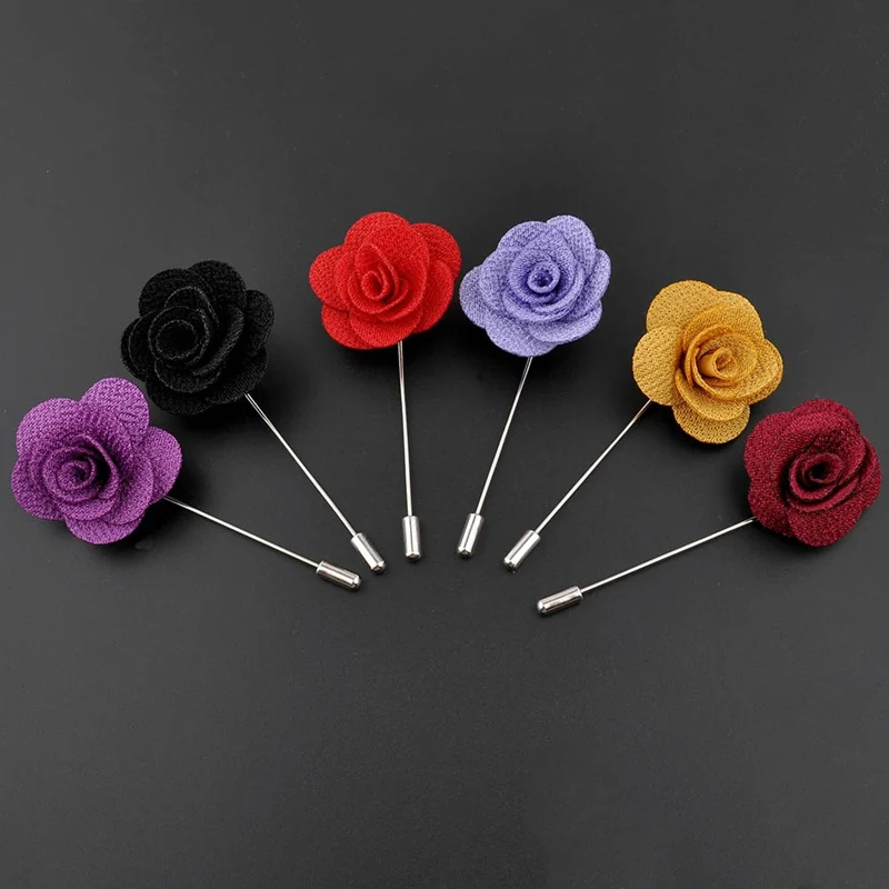 

1Pcs High Quality Camellia Flower Lapel Pin Brooch Handmade Handmade Flower Brooch Pin For Men Fashion Wedding Boutonniere