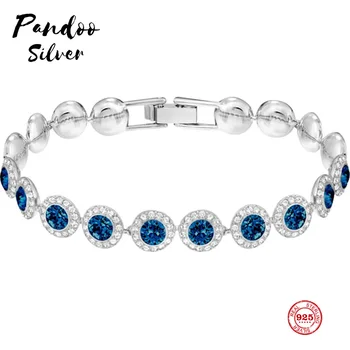 

Fashion Charm Pure 925 Silver Original 1:1 Copy, Gorgeous And Exquisite Exquisite Versatile Bracelet Female Luxury Jewelry Gifts