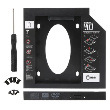 

Universal Plastic HDD Caddy 12.7mm SATA 3.0 2.5" SSD Case For Laptop CD/DVD ROM