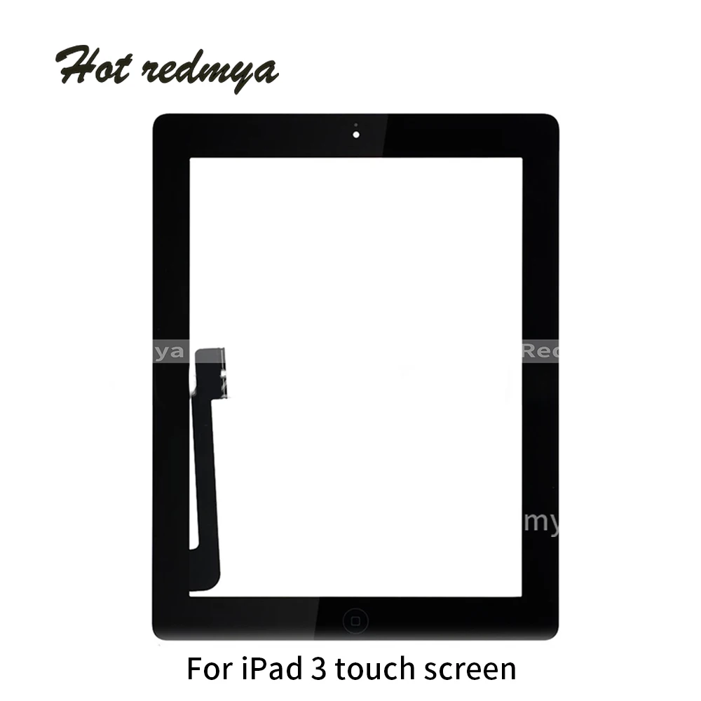 9," сенсорная панель, сменная для Ipad 2/3/4, Передний сенсорный экран, дигитайзер, переднее внешнее стекло, белый, черный цвет+ кнопка Home