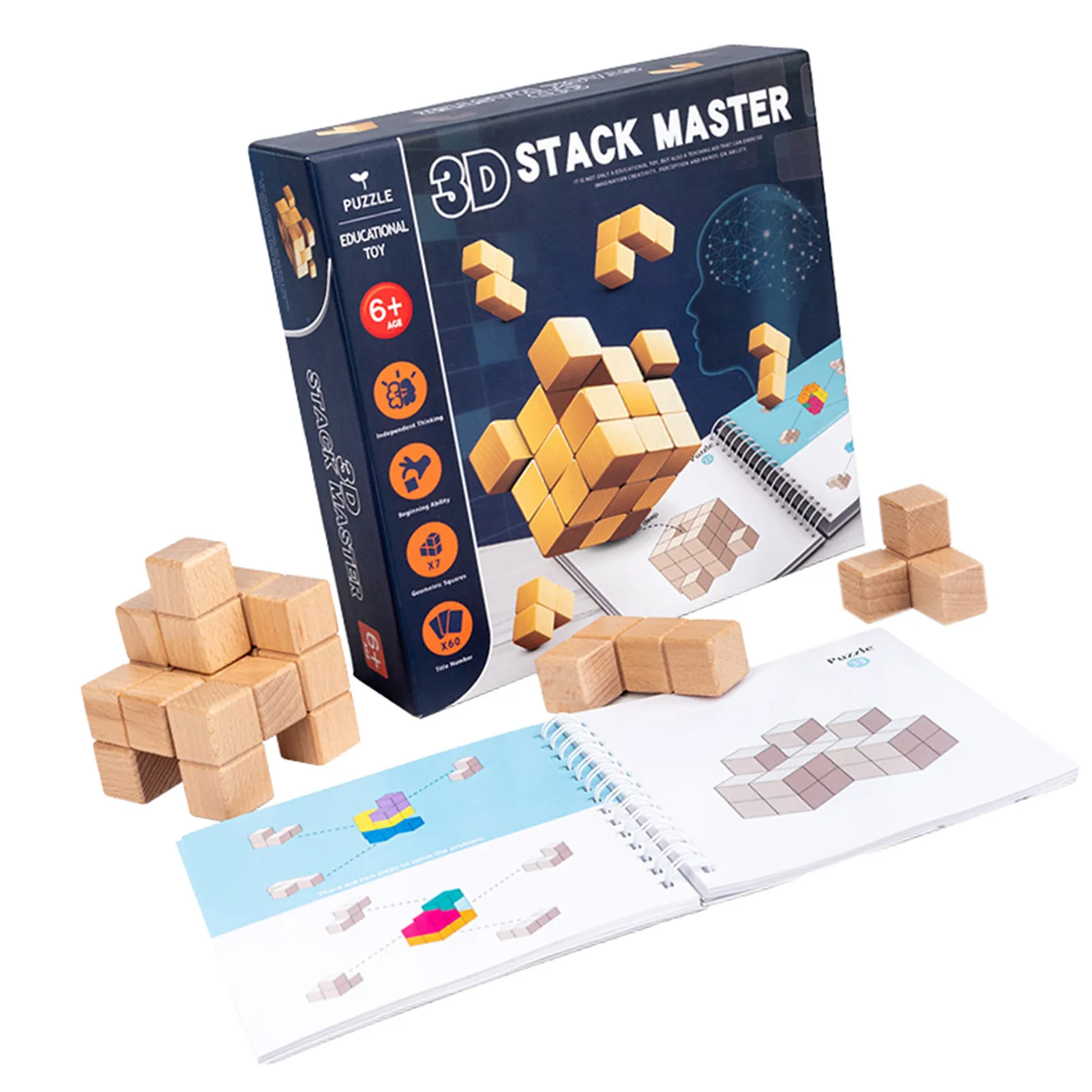Educativos para Crianças Tetristoys Rubikscuscube Brinquedos Educativos Luban Soma Lógica Espacial Suave Treinamento Cedo Diversão 3d 20 Cubos mágicos