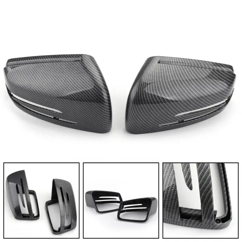 

1 Pair Car Rearview Mirror Cover A2128100164 A2128100264 A2128100964 For Mercedes-Benz CLA GLA W204 W212 W221 W204 2009-2013