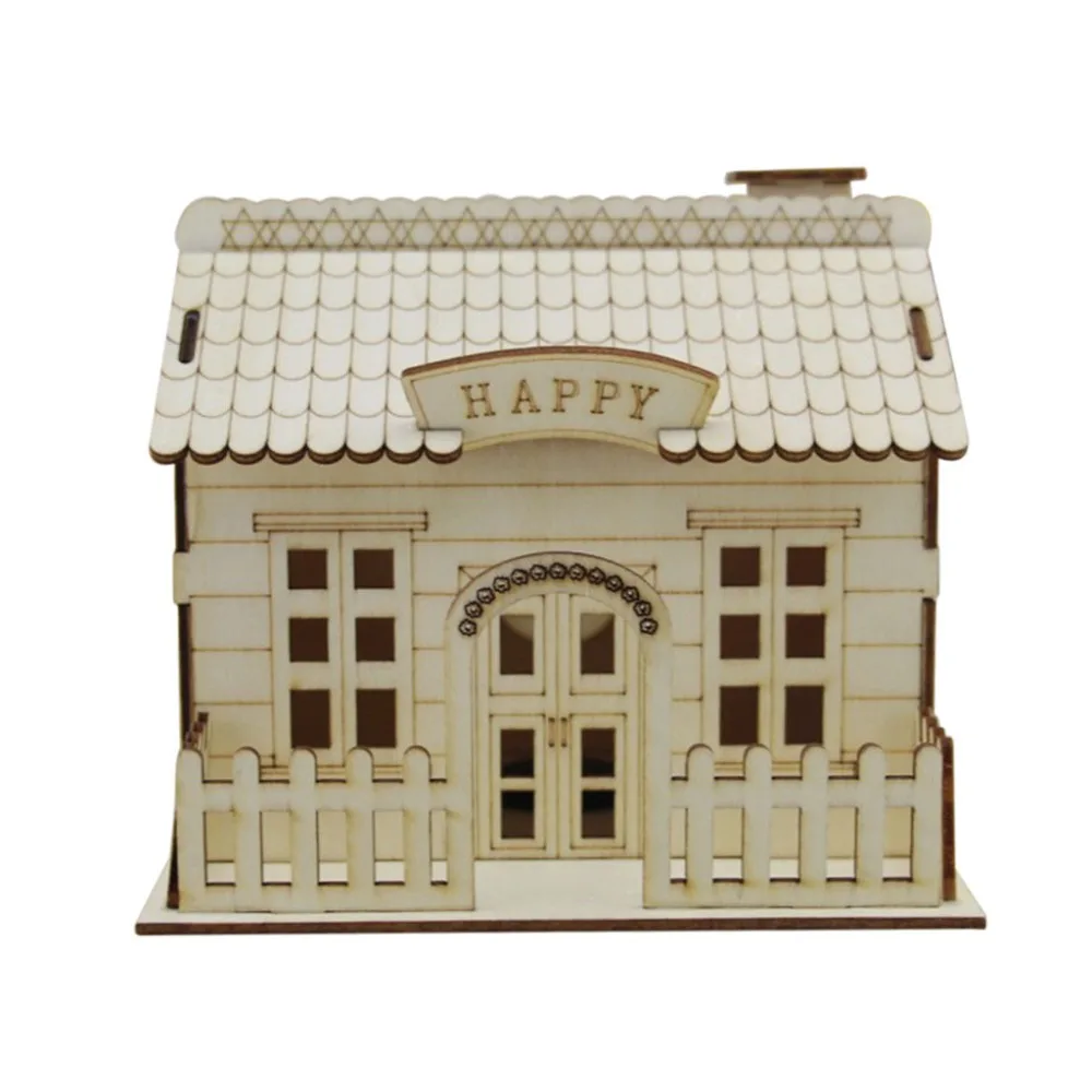 Money Box Piggy-Bank Wooden Coin Saving Box Kids Gift Coin Saving House Money Bank (40)