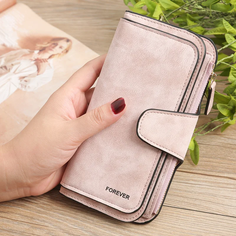 

Korean-style Simple Wallet Women's Long Buckle Three Fold Fashion Wallet Card Bit More Large Capacity WOMEN'S Handbag