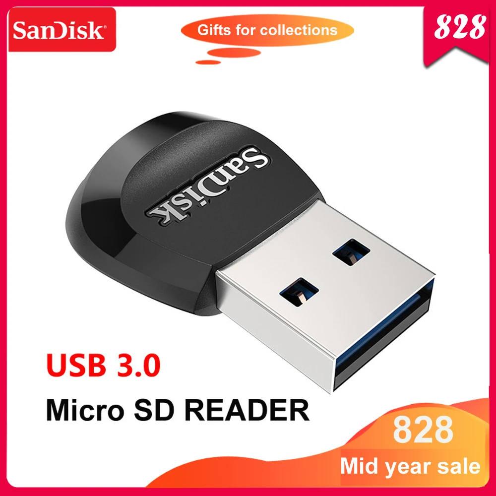 SanDisk MicroSD кардридер Мобильный USB 3 0 скорость чтения до 170 МБ/с./с для UHS I Micro SDHC SDXC и