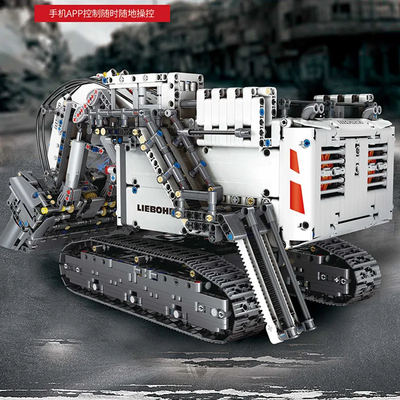 Technic серия Terex RH400 горный экскаватор R 9800 Модель двигателя автомобиля строительные блоки кирпичи