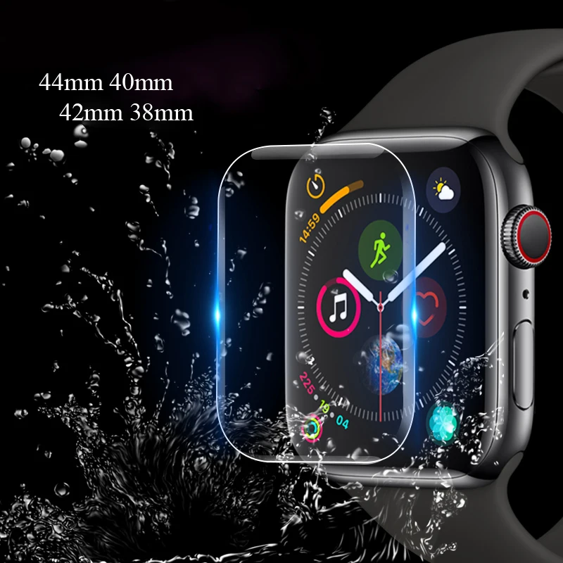 Защитная пленка для экрана Lerxiuer для Apple Watch Series 4 44 мм 40 мм Iwatch band 4 9D Tpu Противоударная Защитная пленка с полным покрытием