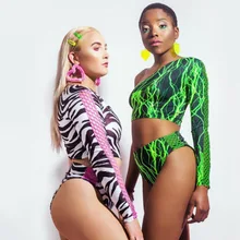 Летняя женская повседневная Укороченная блуза на одно плечо, топы с длинным рукавом, облегающие футболки, топы бикини, размер S-L