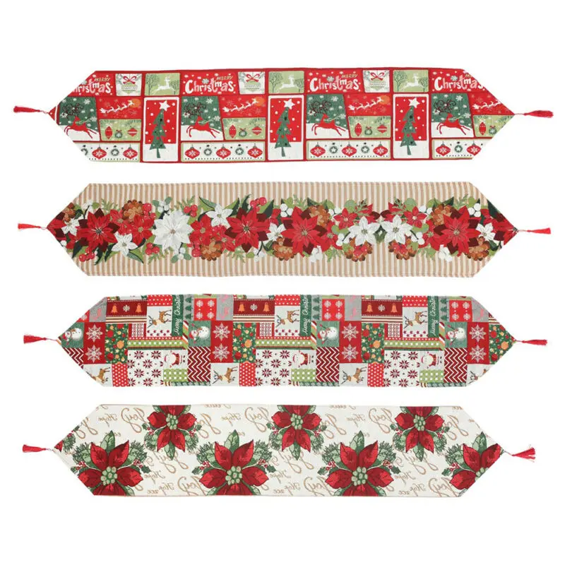 Рождественская настольная дорожка Новогоднее мультяшное украшение стола 178x35 см Свадебная вечеринка скатерть праздничный Декор для дома, настольный чехол