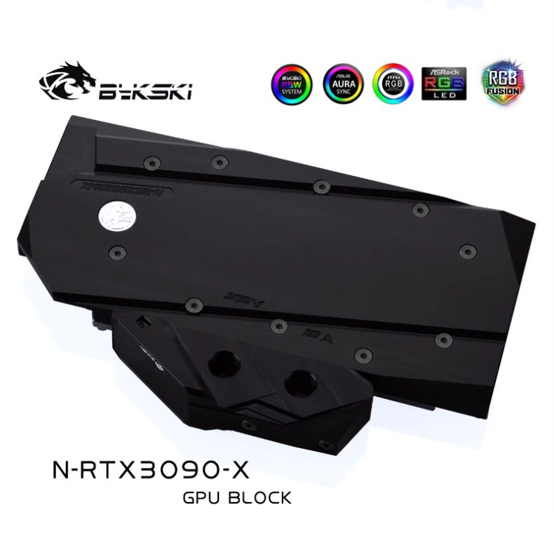 Водяной блок Bykski для nVIDIA RTX3080 3090 GPU карта/медный блок/Задняя панель | Компьютеры и