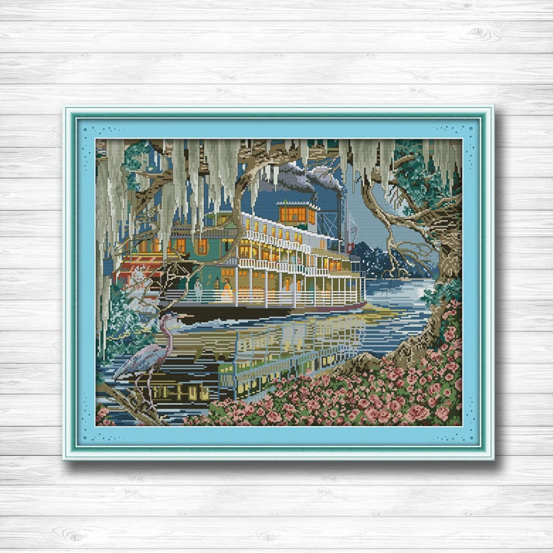 

Sailing travel Scenery dmc 14CT 11CT counted cross stitch Needlework Set Embroidery kits chinese cross stitch Home decor