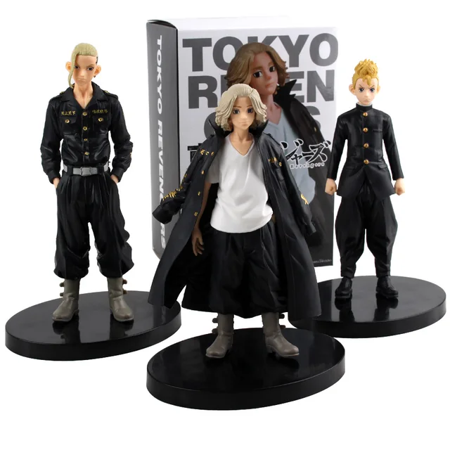 【Ready Stock】Anime Tokyo Revengers Action Figure Manjiro Sano Chifuyu Matsuno Takemichi Hanagaki Figurine Manga 1